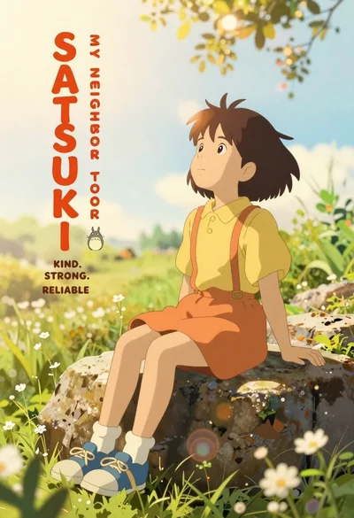 Young girl with short brown hair sits on a rock in sunlit