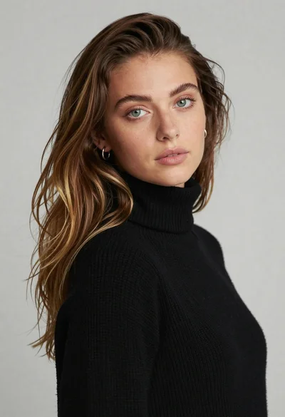 Close up portrait of woman with green eyes